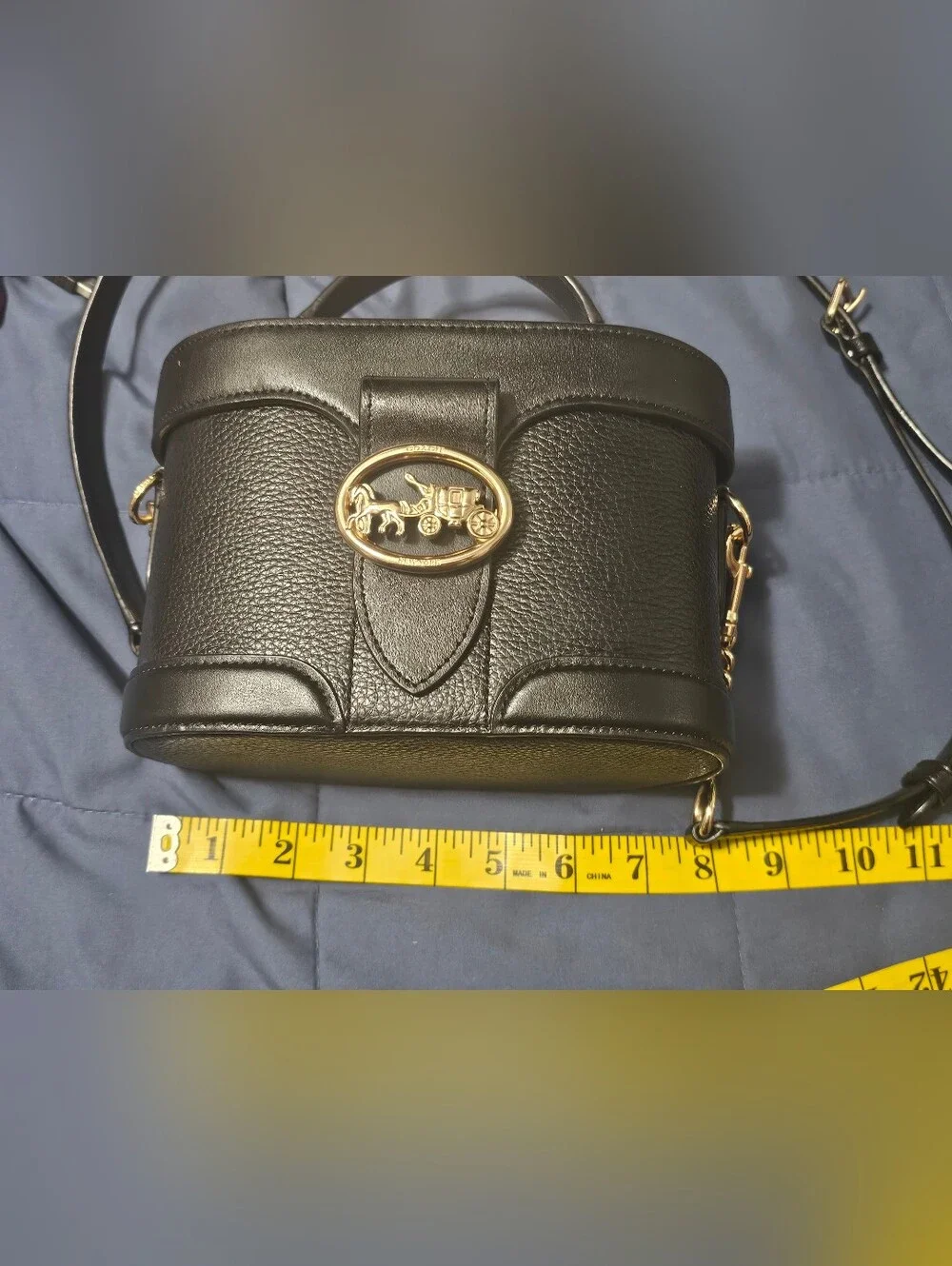 Coach Georgie Gem Crossbody Leather Black